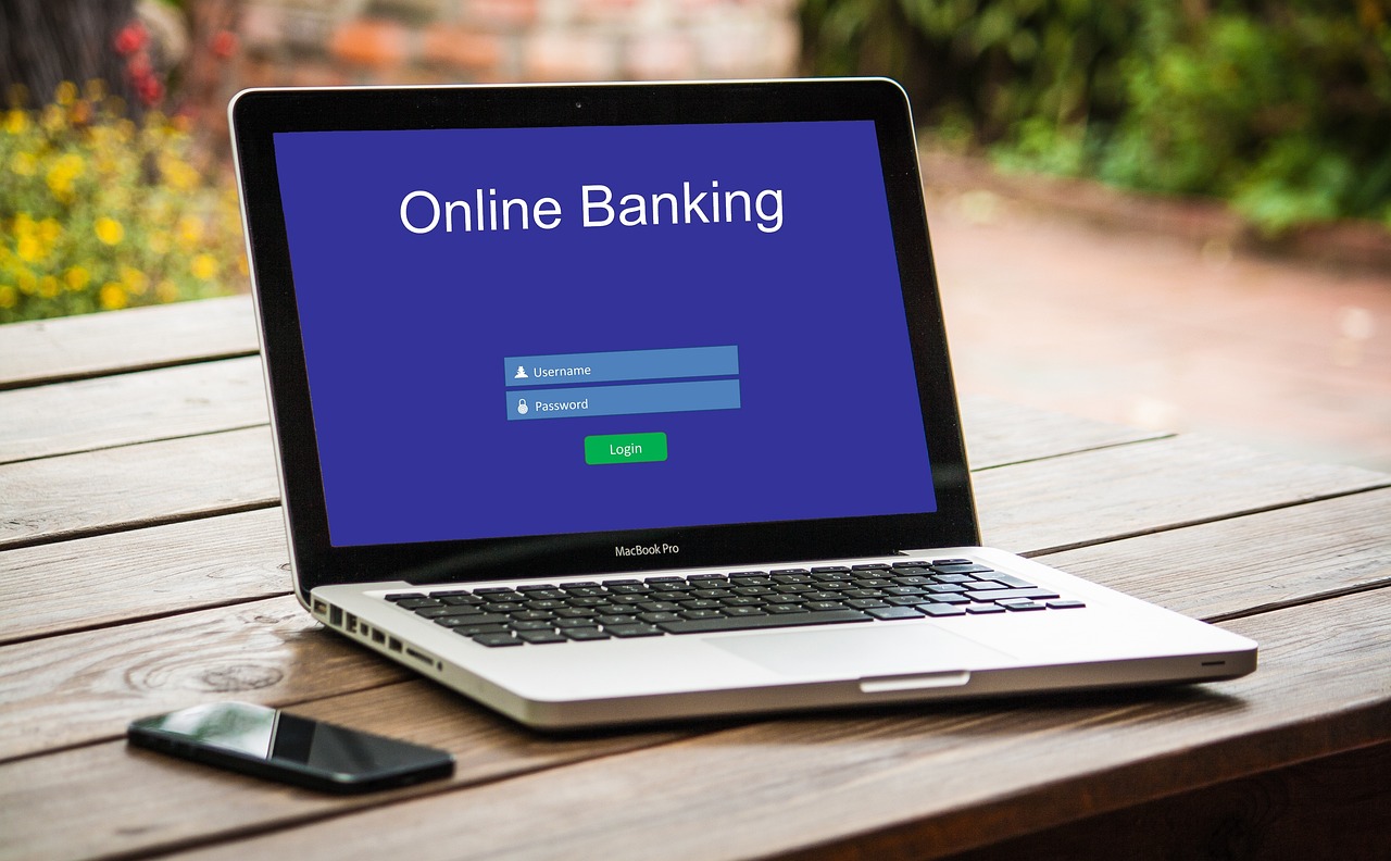 Laptop with online banking